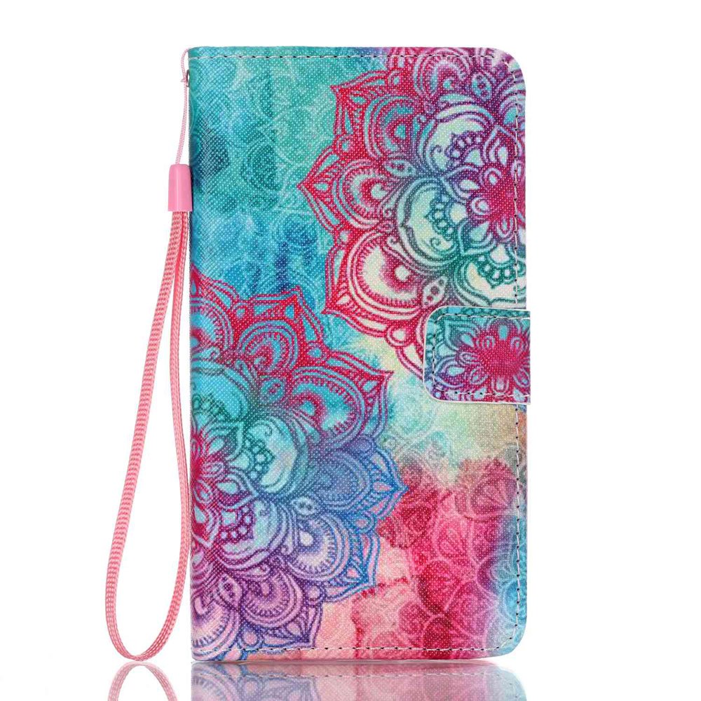 

Magnetic Flip Leather Case for Samsung Galaxy J7 (2016) - Henna Flowers
