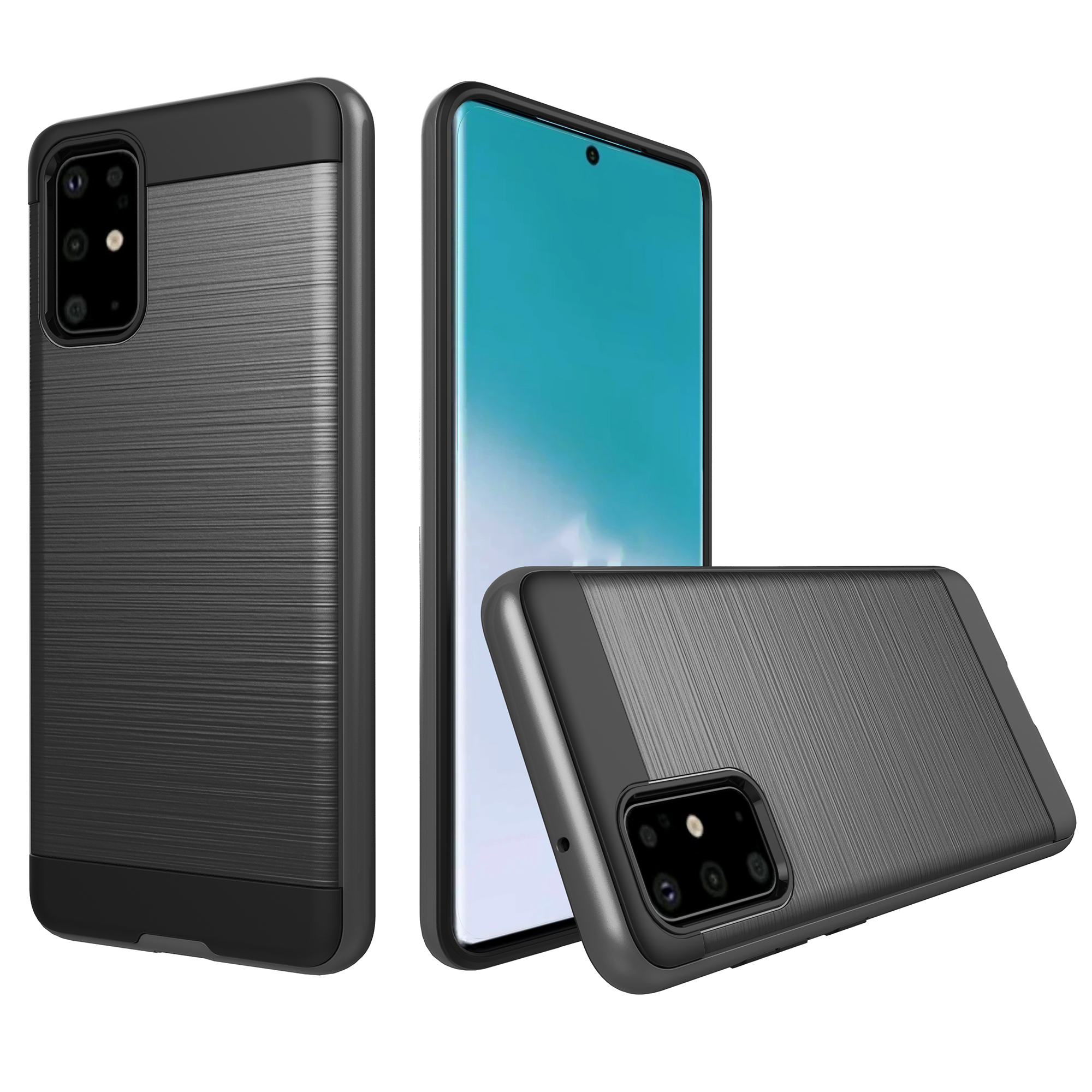 

Для Samsung Galaxy S20 Crooted PC + TPU Гибридный Мобильный Телефон - Темно-серый, Galaxy S20 4G