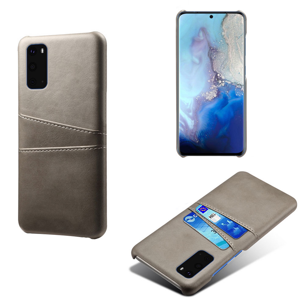 

KSQ PU Leather Coated Hard PC Unique Shell for Samsung Galaxy S20 Plus - Grey, Galaxy S20 Plus