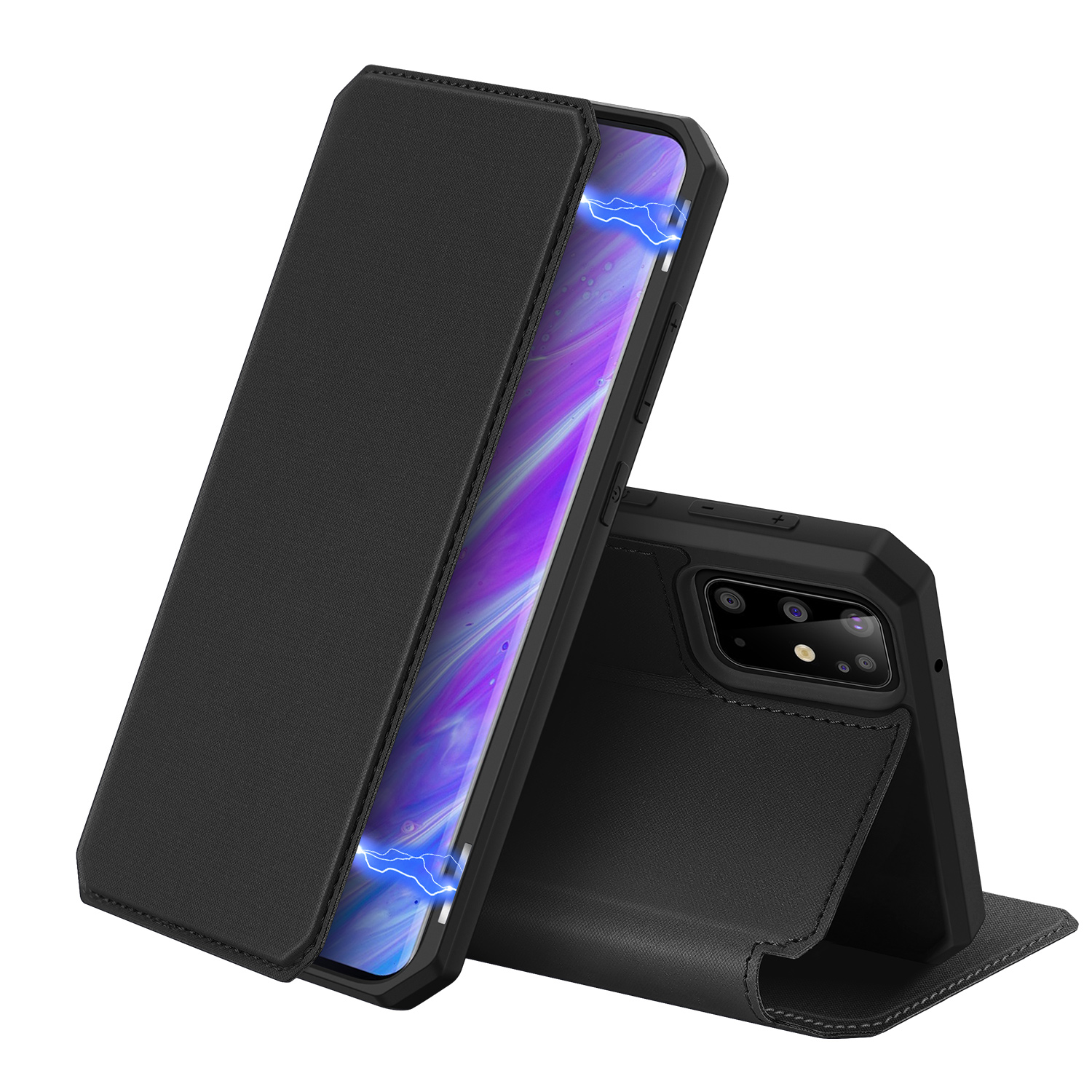 

DUX DUCIS Skin X Series Leather Stand Phone Shell for Samsung Galaxy S20 Plus - Black, Galaxy S20 Plus