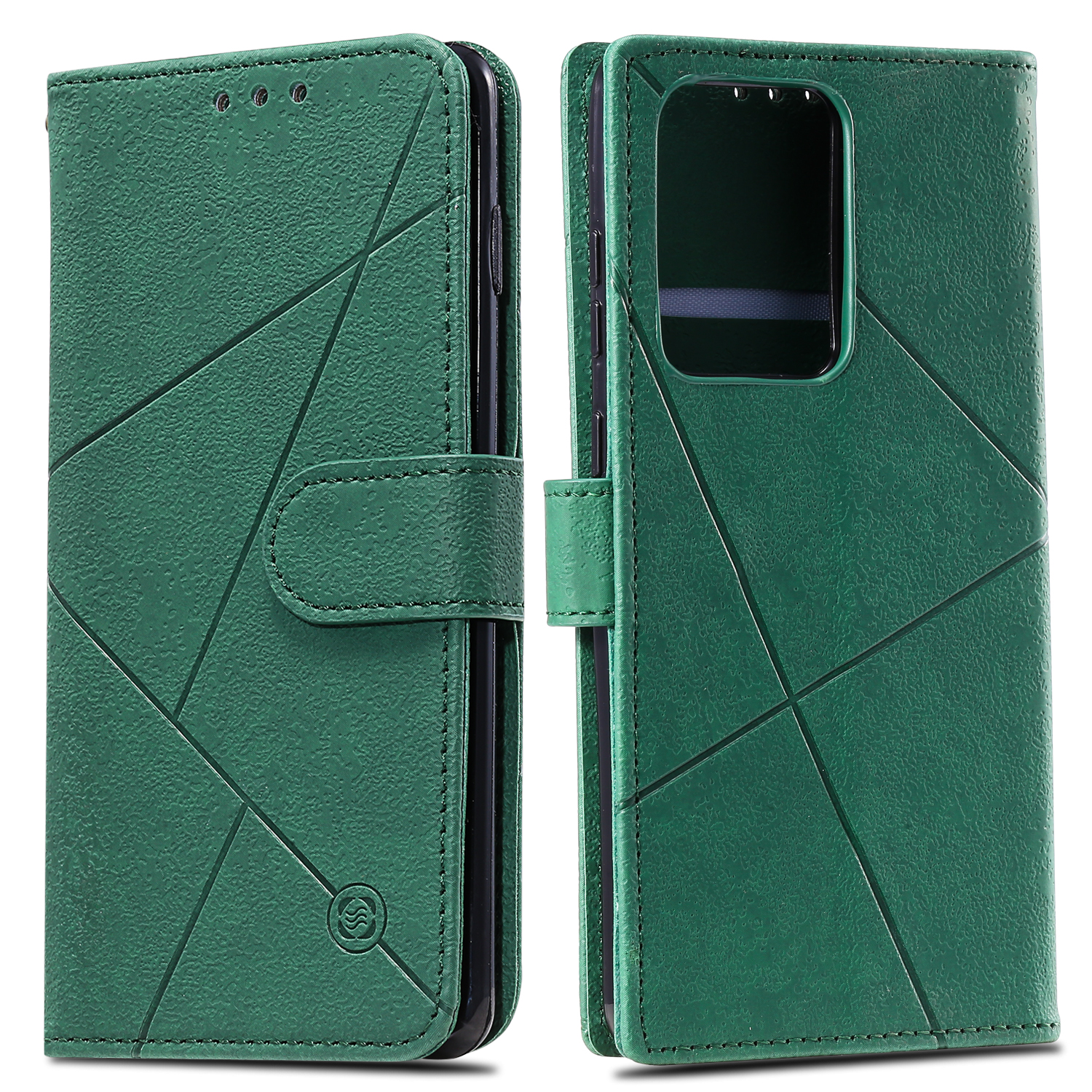 

Rhombus Surface Wallet Stand Leather Shell with Strap for Samsung Galaxy S20 Ultra - Green, Galaxy S20 Ultra