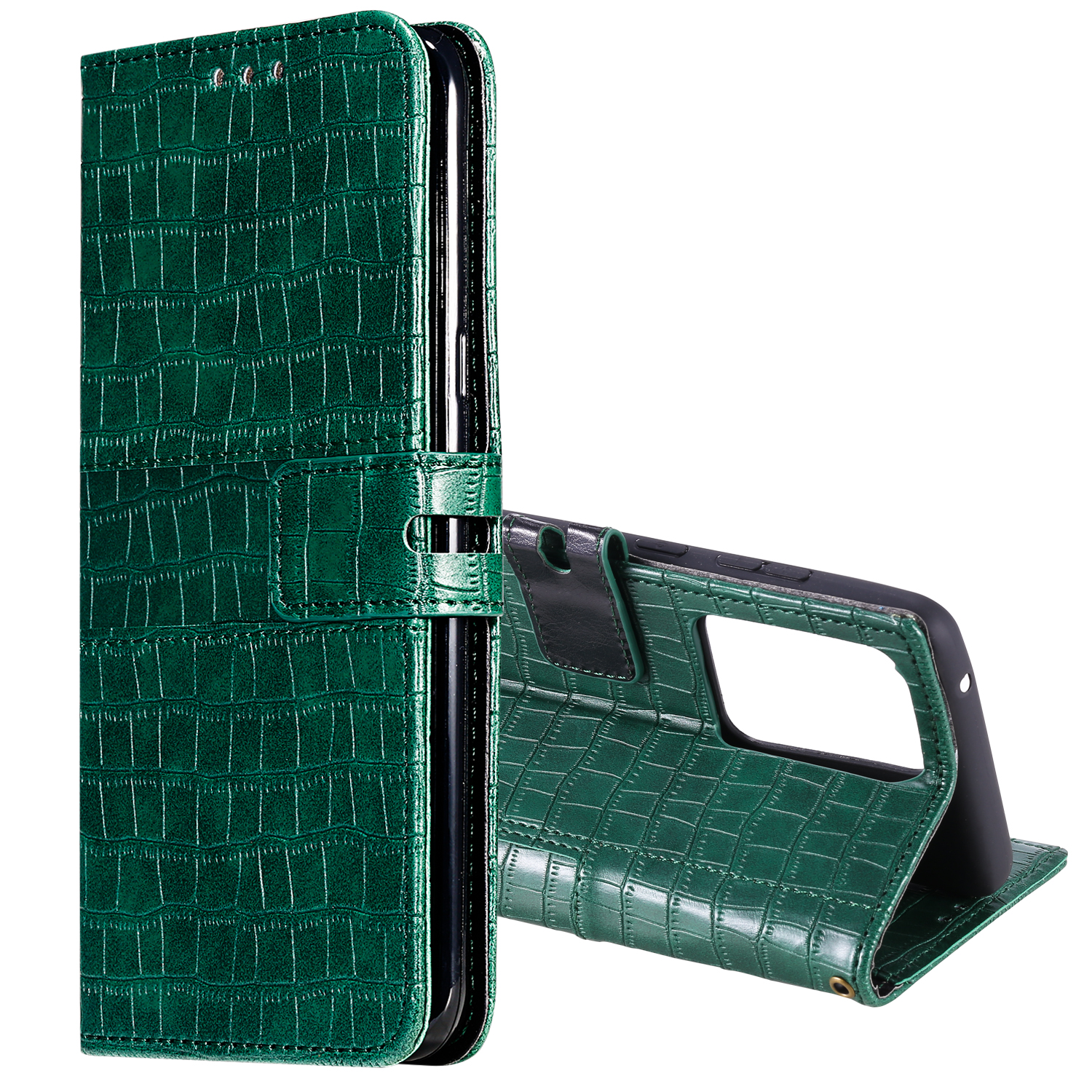 

Crocodile Texture Wallet Stand Flip Leather Case for Samsung Galaxy S20 Ultra - Green, Galaxy S20 Ultra