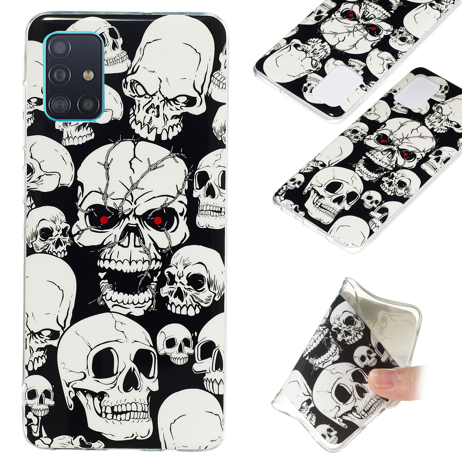 

Noctilucent IMD TPU Case Для Samsung Galaxy A71 - Черепа, Galaxy A71 4G