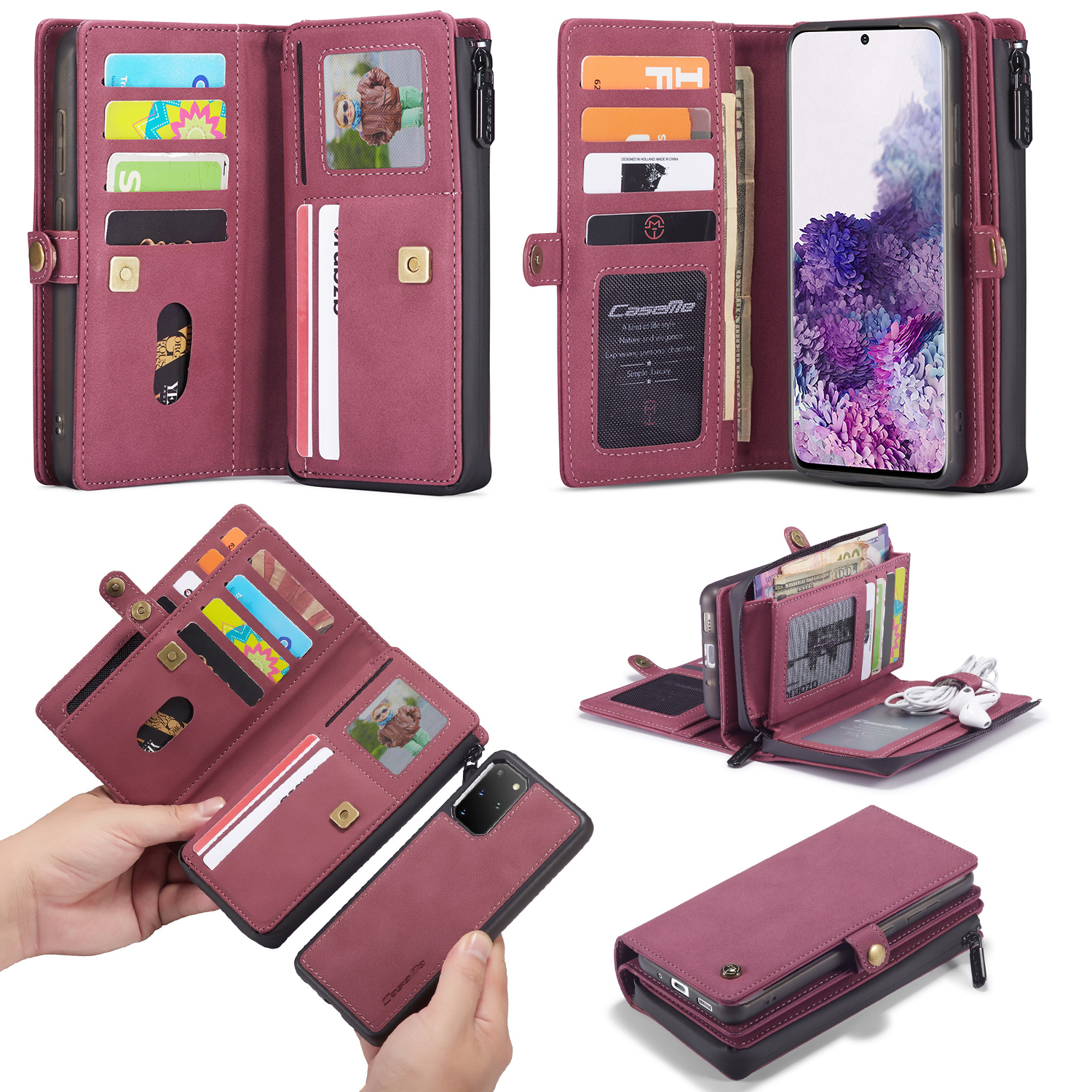 CASEME 018 Series Leather Case with Multiple Card Slots for Samsung Galaxy S20 Plus - Red, Galaxy S20 Plus
CASEME 018 Series Leather Case with Multiple Card Slots for Samsung Galaxy S20 Plus - Red, Galaxy S20 Plus