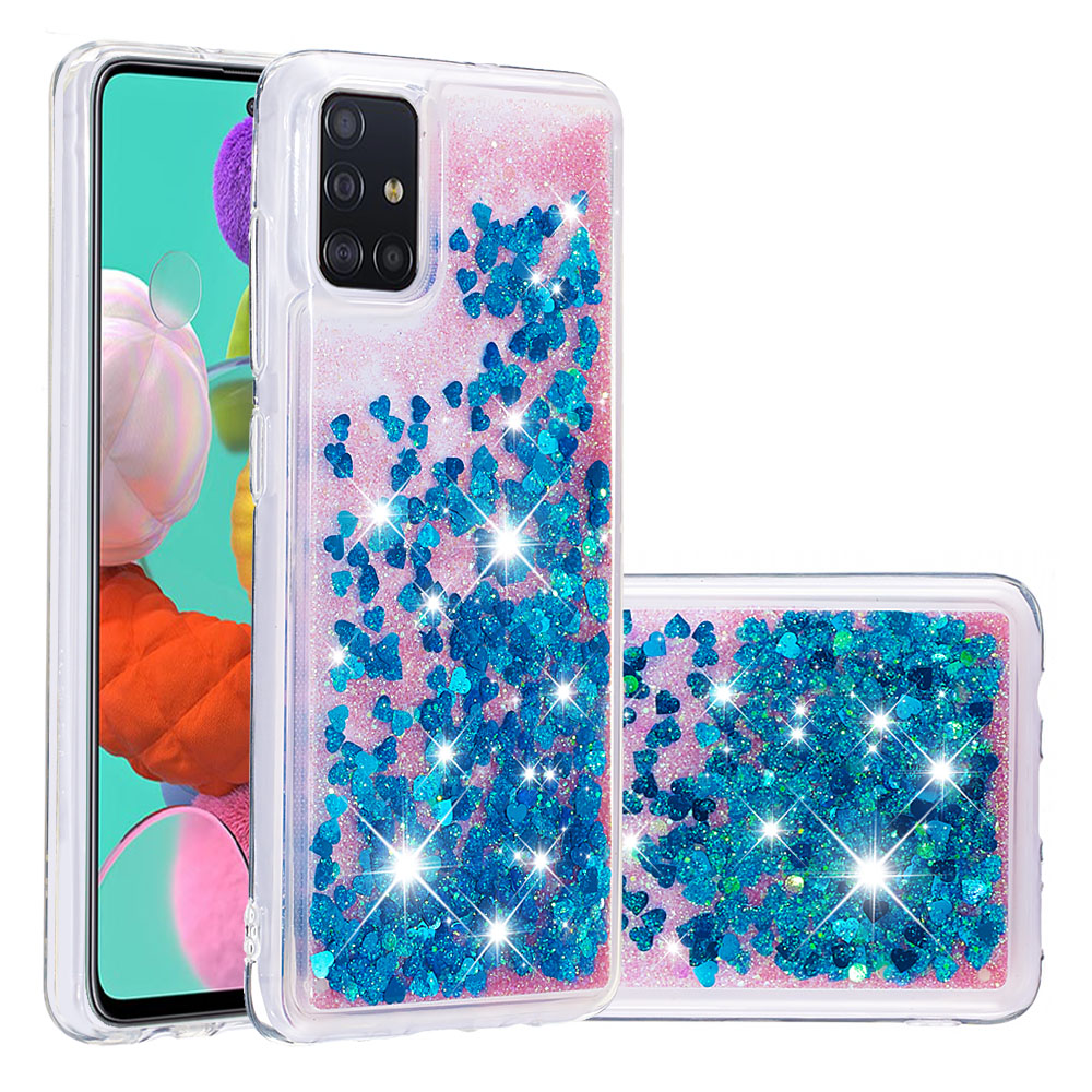 

Dynamic Glitter Powder Sequins TPU Cover for Samsung Galaxy A51 - Blue, Galaxy A51 4G