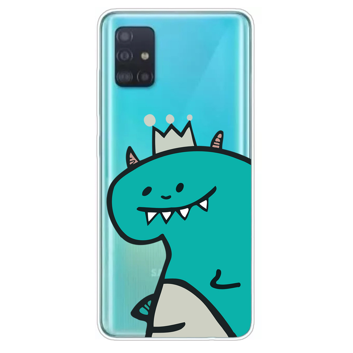 

Мультяшный Стиль Печати TPU Телефон Гибкий Чехол Для Samsung Galaxy A51 - Зеленый Монстр, Galaxy A51 4G