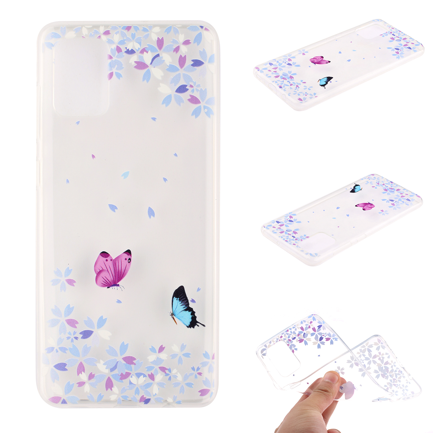 

Pattern Printing TPU Back Case for Samsung Galaxy A51 - Butterfly and Flower, Galaxy A51 4G