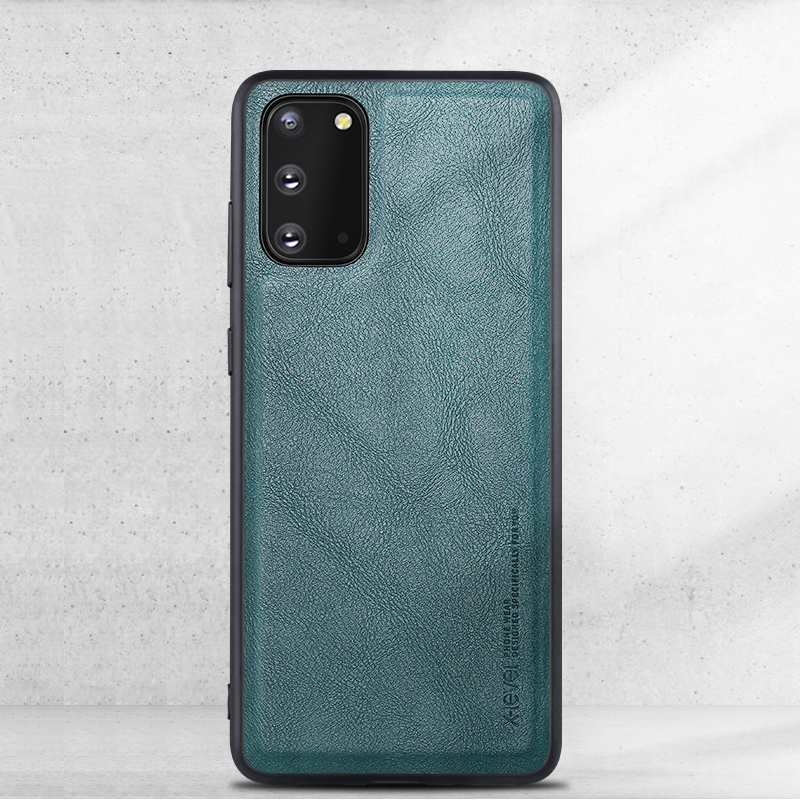 

X-Revel Vintage Стиль PU Кожаный Покрытый TPU На Мобильный Телефон Для Samsung Galaxy S20 - Зеленый, Galaxy S20