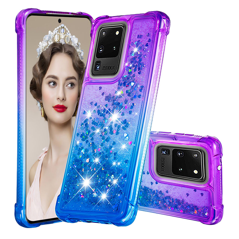 

Градиентный Блеск Порошок Quicksand TPU Для Samsung Galaxy S20 Ultra - Фиолетовый / Темно-синий, Galaxy S20 Ultra