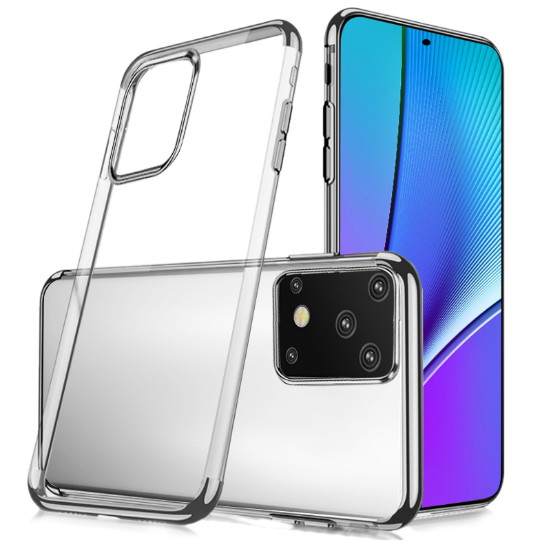 

SULADA Plating Frame Clear Back TPU Phone Cover for Samsung Galaxy S20 Plus - Silver, Galaxy S20 Plus