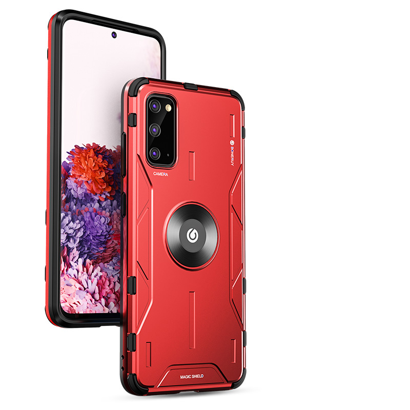 

Падение Металлического Силиконового Комбинированного Корпуса Для Samsung Galaxy S20 - Красный, Galaxy S20