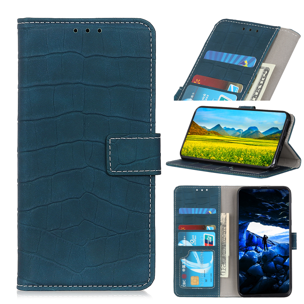 

Crocodile Texture Leather Wallet Case for Samsung Galaxy A41 - Green, Galaxy A41 (Global Version)