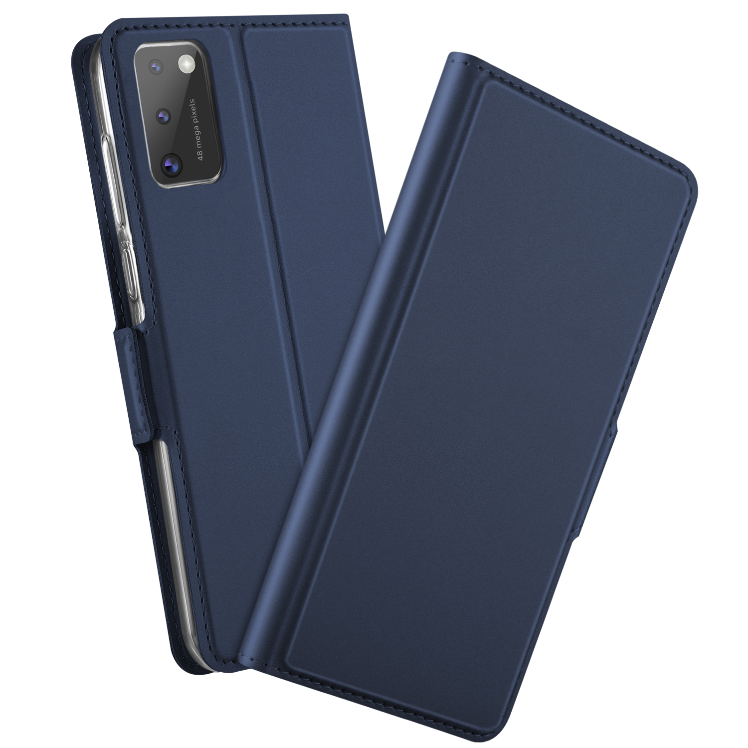 

PU Leather Card Slots Stand Mobile Phone Cover for Samsung Galaxy A41 - Blue, Galaxy A41 (Global Version)
