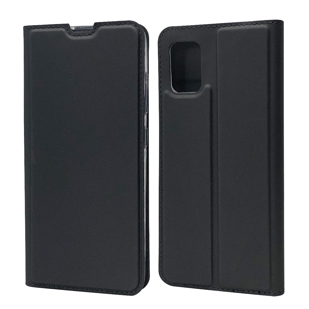 

Auto-absorbed Flip Leather Shell with Card Holder for Samsung Galaxy A71 - Black, Galaxy A71 4G