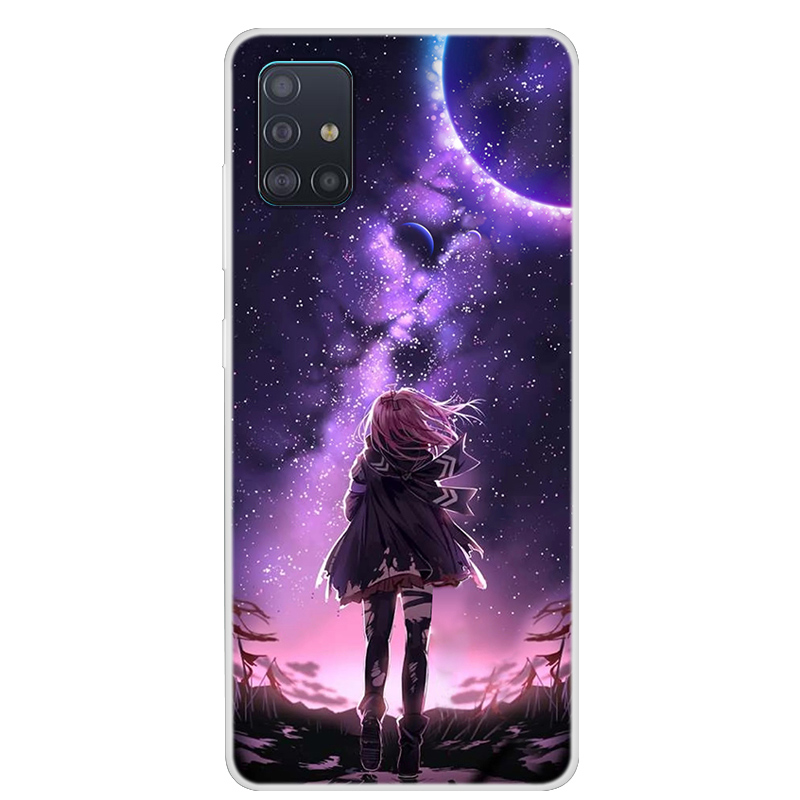 

Pattern Printing TPU Phone Case for Samsung Galaxy A71 - Girl, Galaxy A71 4G
