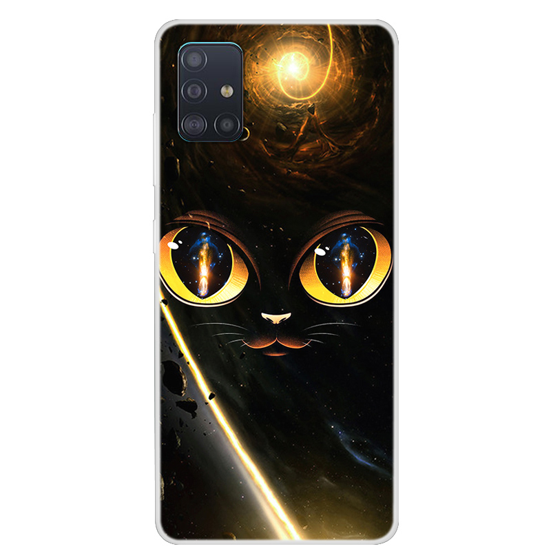 

Печать Pattern Printing TPU Телефона Для Samsung Galaxy A71 - Золотые Глаза, Galaxy A71 4G