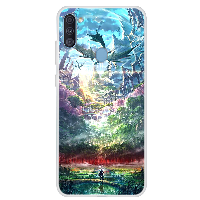 

Шаблон Печати TPU Телефонный Чехол Для Samsung Galaxy A11 (версия ЕС) / M11 - Динозавр, Galaxy A11
