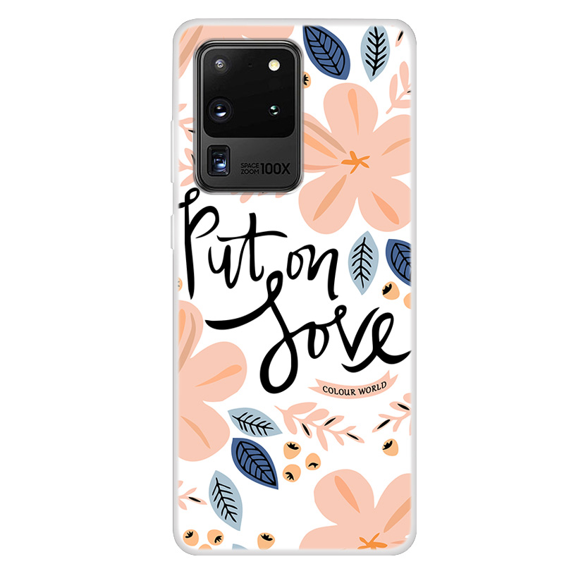 

Pattern Printing TPU Back Cell Phone Shell for Samsung Galaxy S20 Ultra - Flower Pattern, Galaxy S20 Ultra