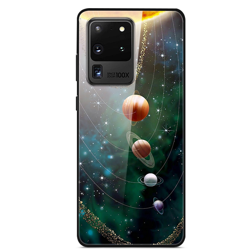 

Pattern Printing Glass + TPU + PC Combo Casing Cover for Samsung Galaxy S20 Ultra - Planets, Galaxy S20 Ultra