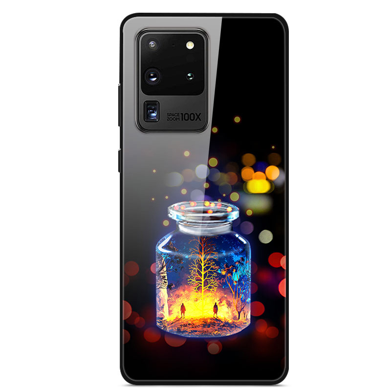 

Гибридный Корпус с Рисунком Printing + PC + TPU Для Samsung Galaxy S20 Ultra - Стеклянная Бутылка, Galaxy S20 Ultra