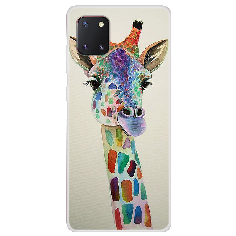 

Печать с Рисунком Soft TPU Защитная Крышка Для Samsung Galaxy A81/Note 10 Lite/m60s - Жирафа, Galaxy A81