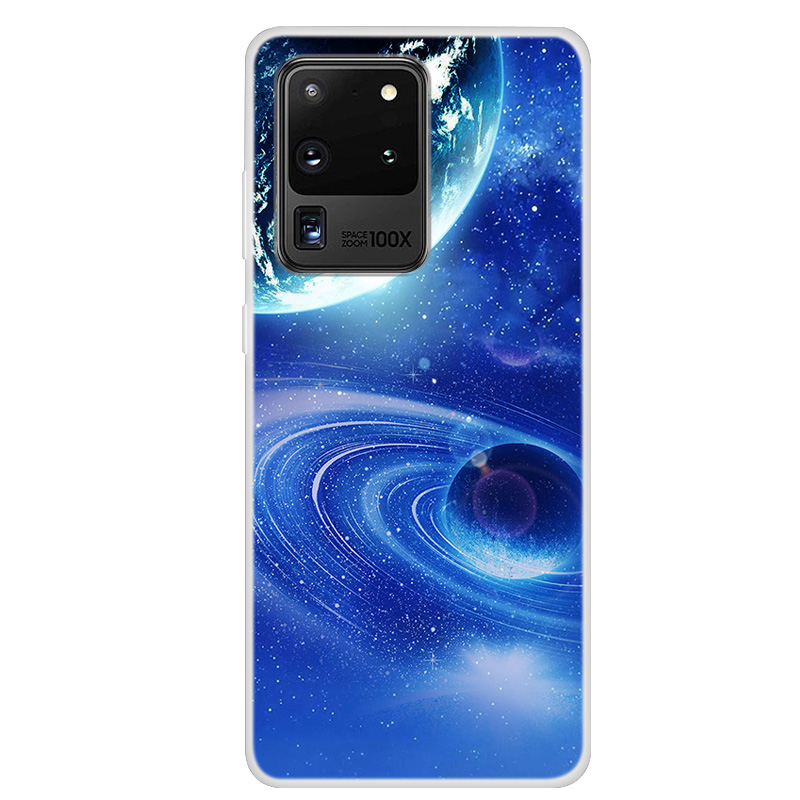 

Space Series Pattern TPU Phone Case for Samsung Galaxy S20 Ultra 5G/ S20 Ultra - Earth Planet, Galaxy S20 Ultra