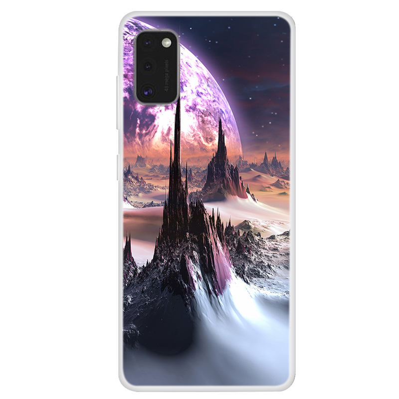 

Space Series Pattern TPU Phone Case Cover for Samsung Galaxy A41 - Mountain, Galaxy A41 (Global Version)