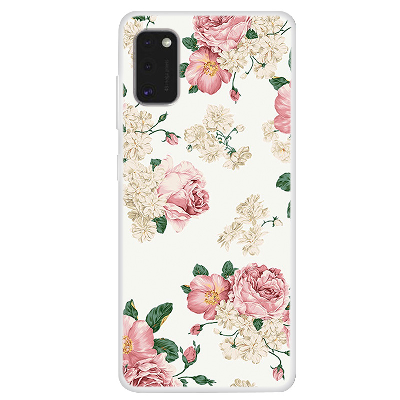 

Pattern Printing TPU Soft Phone Cover Case for Samsung Galaxy A71 - Pink Flower, Galaxy A71 4G