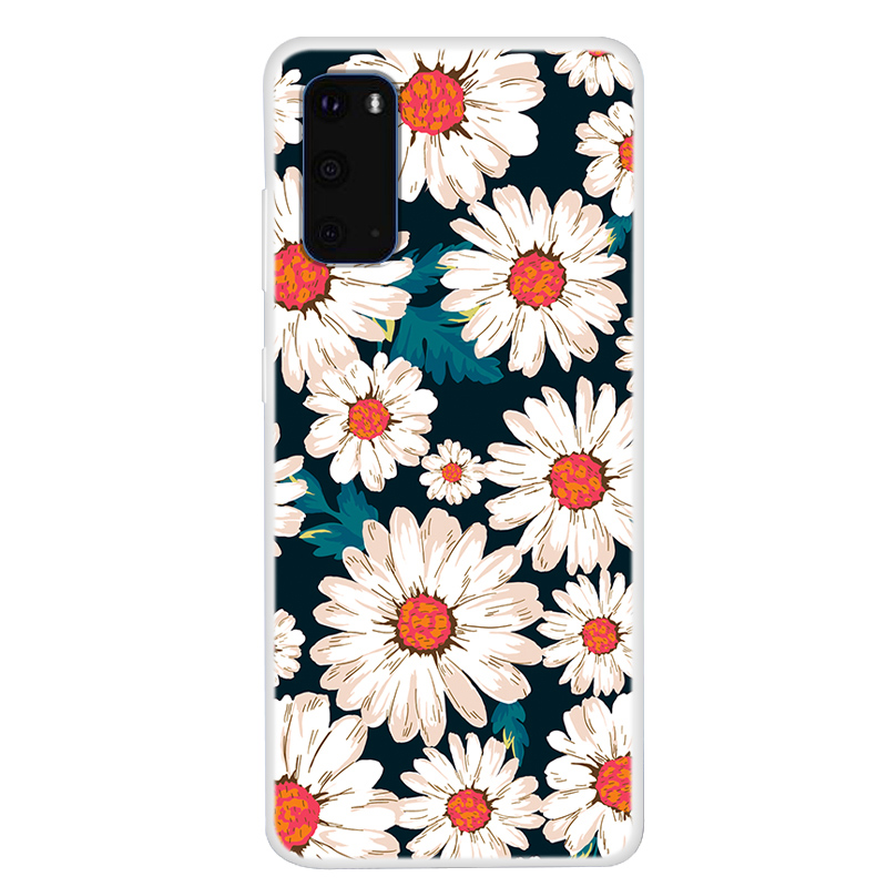 

Pattern Printing Soft TPU Phone Casing for Samsung Galaxy S20 - White Flowers, Galaxy S20