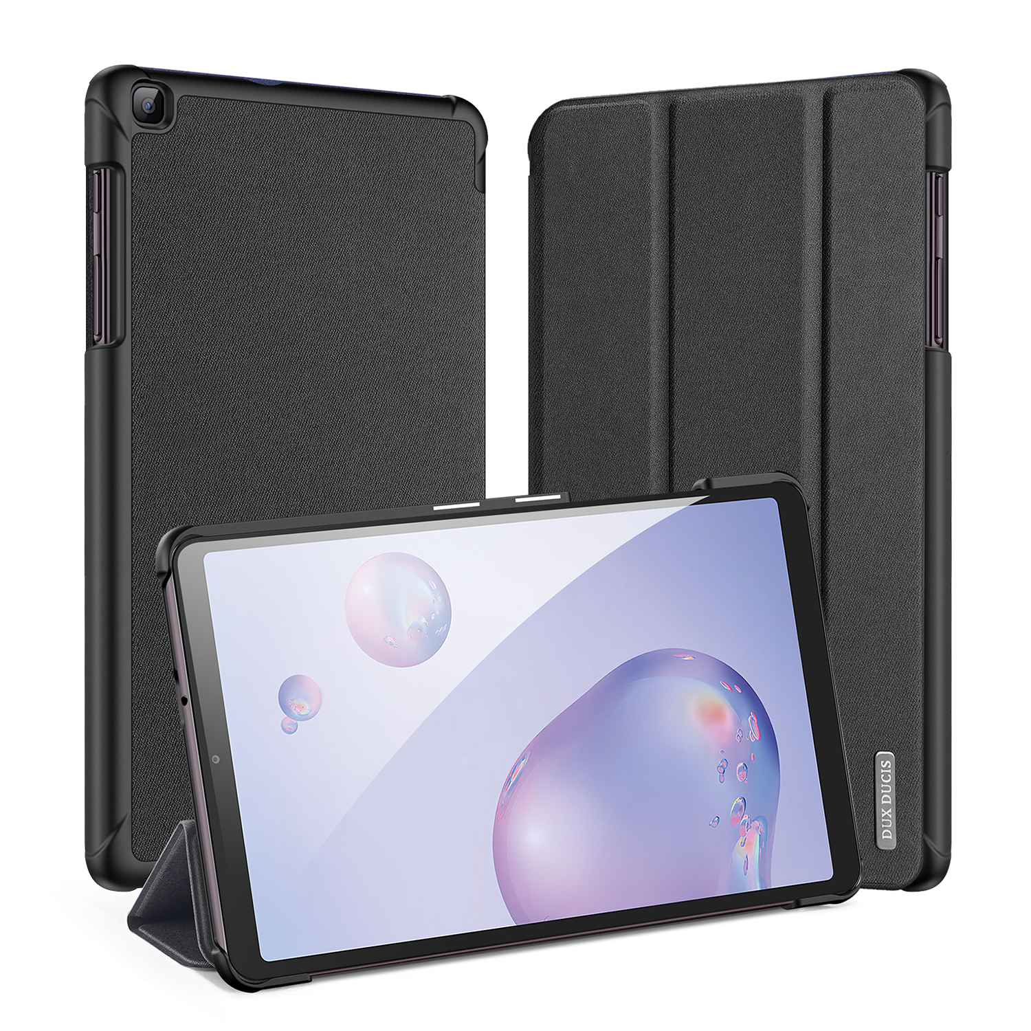 

Dux Ducis Domo Серии Series Skin Tri-Fold PU Кожаный Чехол Для Планшета Для Samsung Galaxy Tab A 8,4 (2020) - Чернить, Galaxy Tab A 8.4 (2020)