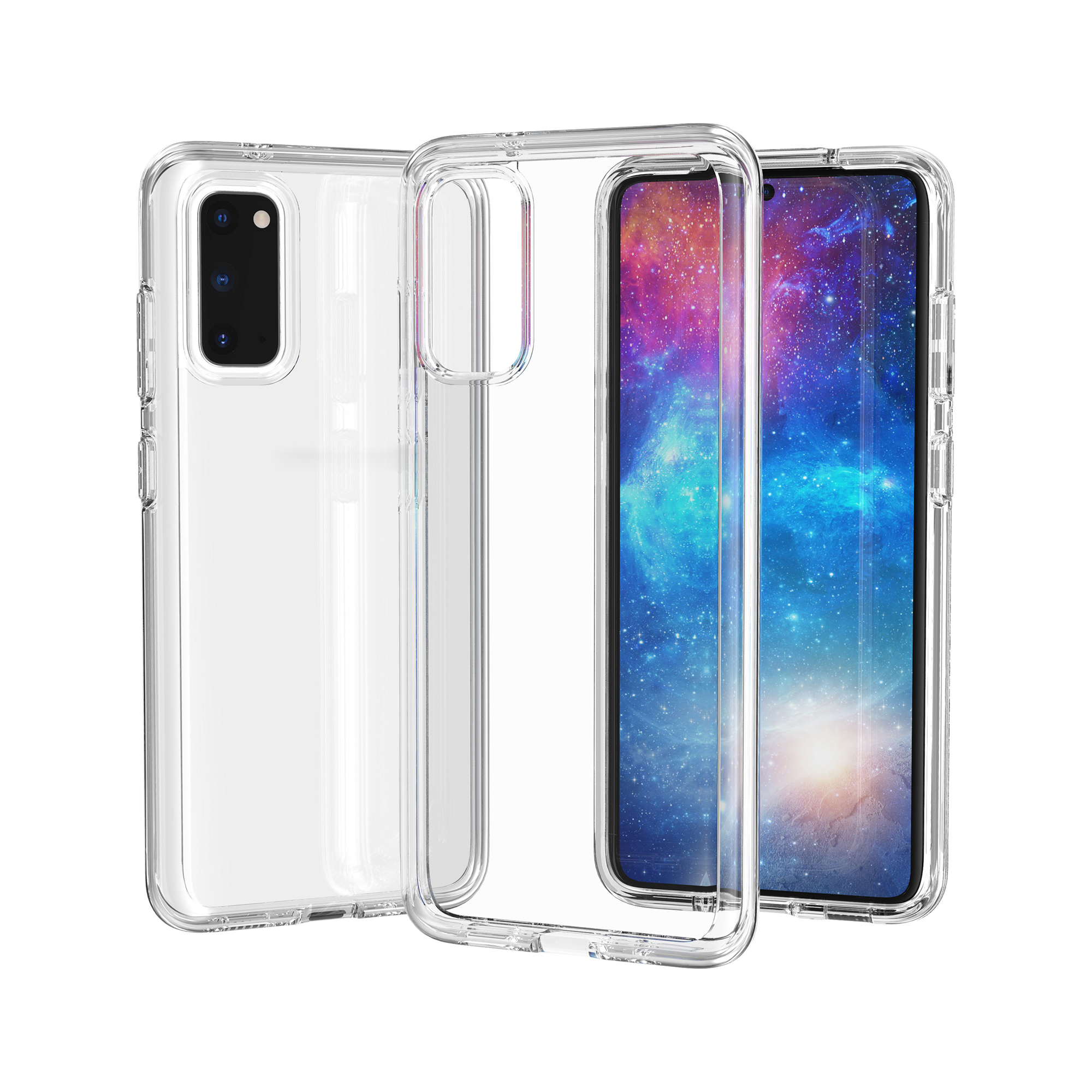 

Transparent PC + TPU Case for Samsung Galaxy S20 - Transparent, Galaxy S20
