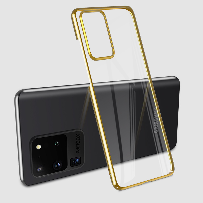 

Серия Зона X-уровня Электроплавленная Четкое ПК Жесткая Крышка Для Samsung Galaxy S20 Ultra - Золото, Galaxy S20 Ultra