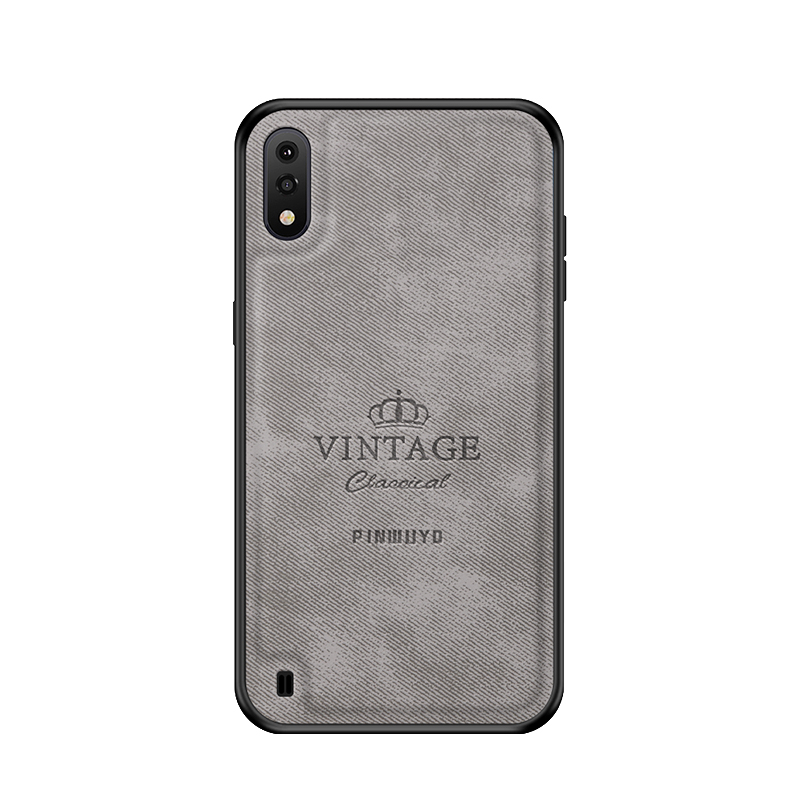

PINWUYO Honorable Series PU Leather Coated PC TPU Protective Cover for Samsung Galaxy A01 - Grey, Galaxy A01