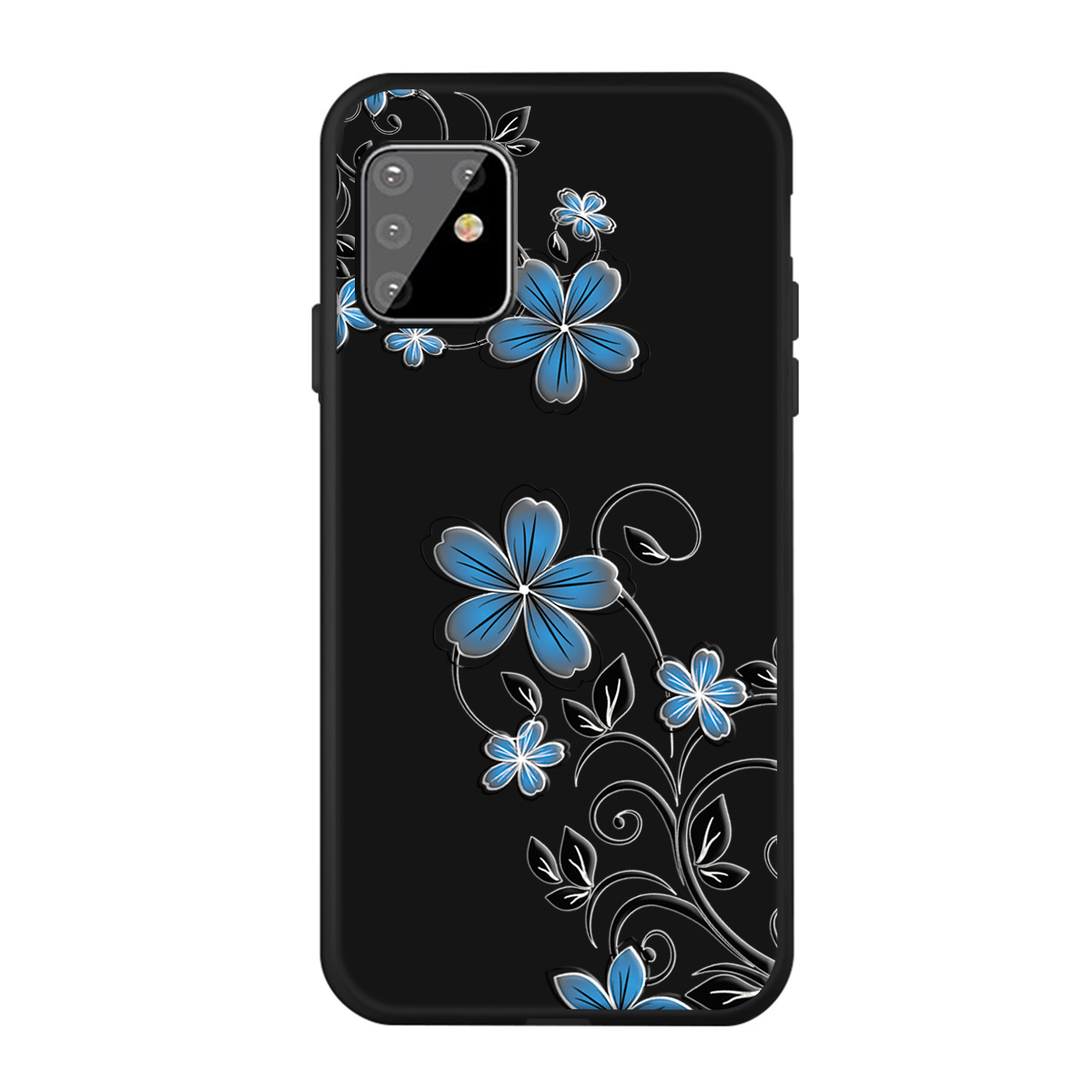 

Pattern Printing Matte TPU Case for Samsung Galaxy A81 / Note 10 Lite - Blue Flower, Galaxy A81