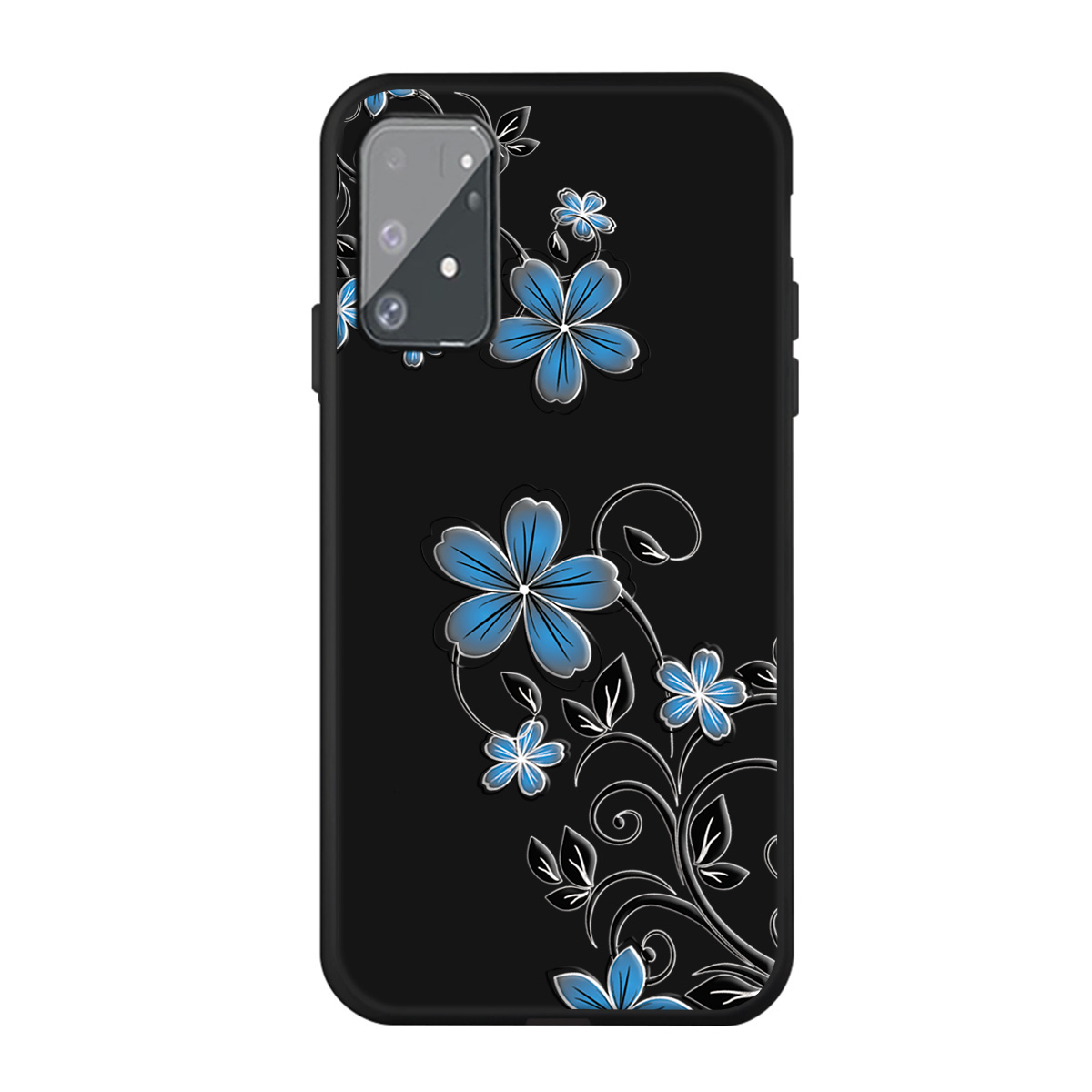

Pattern Print Matte TPU Case Для Samsung Galaxy A91 / S10 Lite - Синий Цветок, Galaxy A91