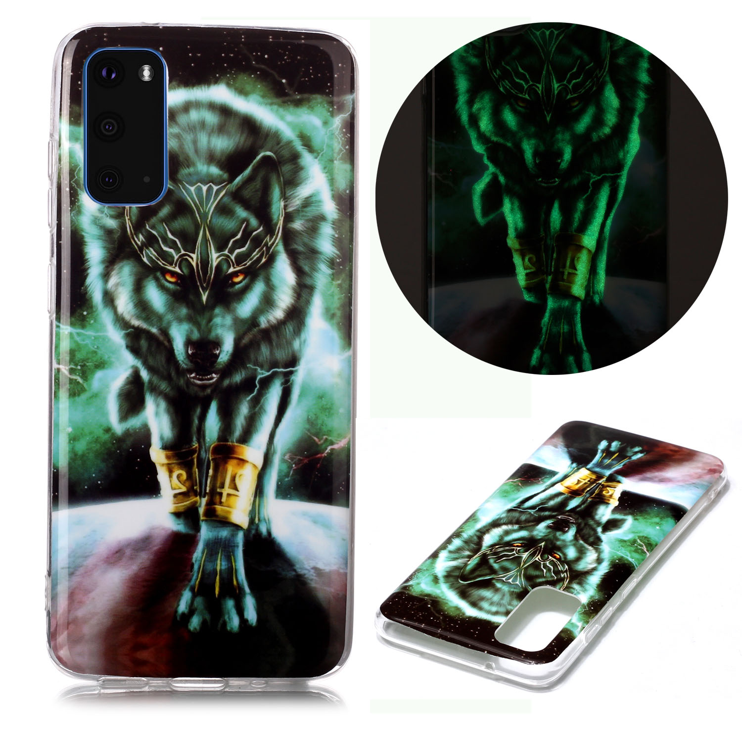 

Noctilucent TPU Pattern Printing IMD Cover Shell for Samsung Galaxy S20 - Wolf, Galaxy S20