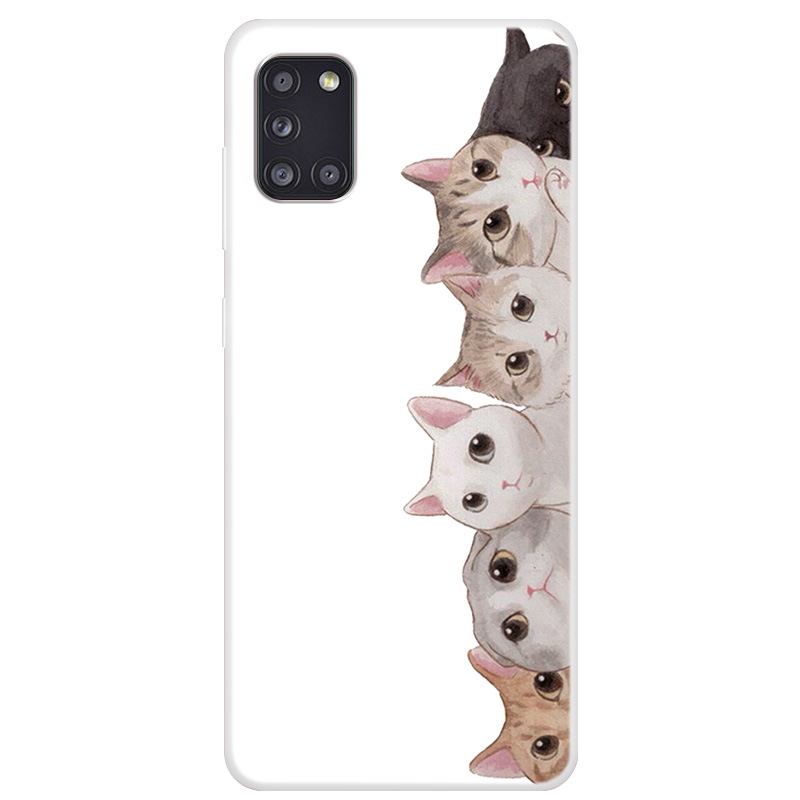 

Beautiful Pattern Printing TPU Cover Soft Case for Samsung Galaxy A31 - Cute Cats, Galaxy A31