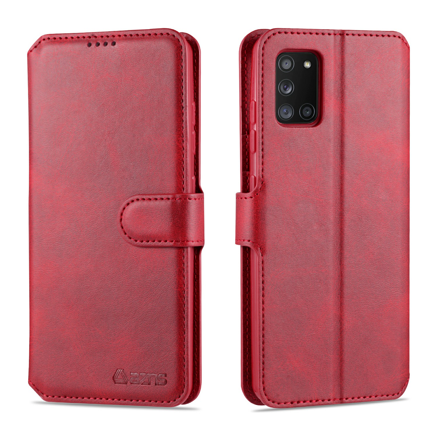 

AZNS Retro PU Кожаный Сотовый Телефон Для Мобильного Телефона Для Samsung Galaxy A31 - Красный, Galaxy A31