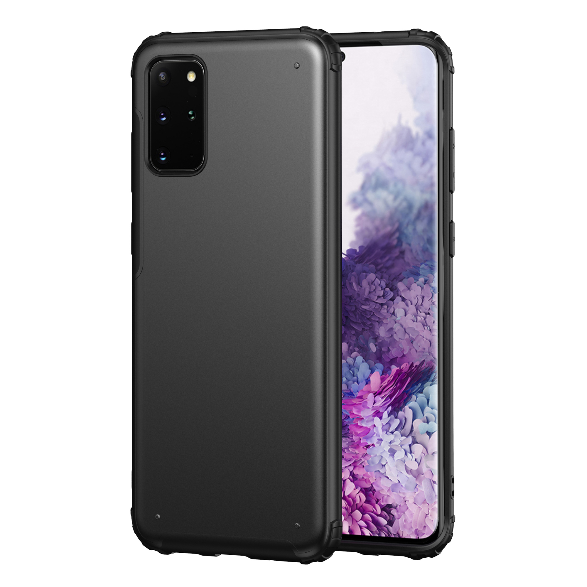 

Качество ПК + ТПУ Телефон Чехол Для Samsung Galaxy S20 Plus - Чернить, Galaxy S20 Plus