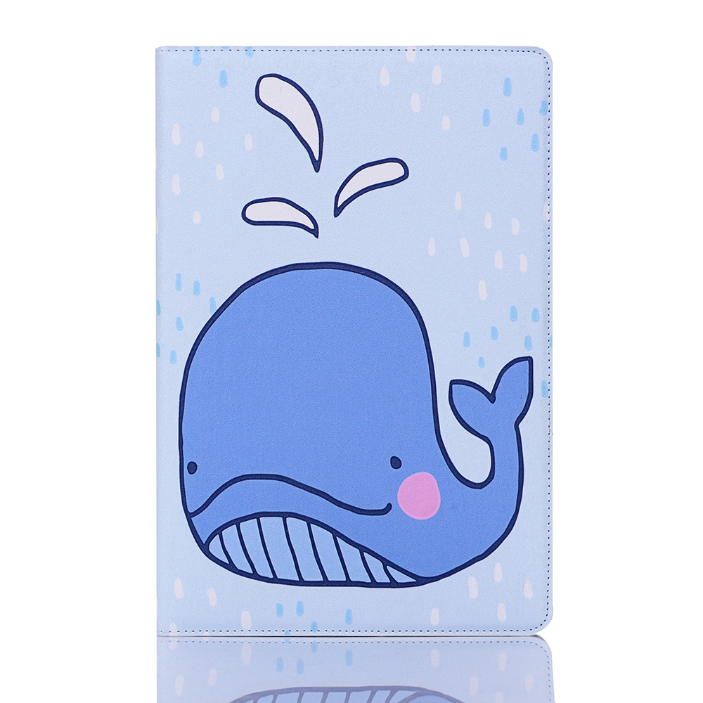 

Cartoon Pattern Printing Wallet Stand Flip Smart Leather Case for Samsung Galaxy Tab S6 Lite P610 - Whale, Galaxy Tab S6 Lite