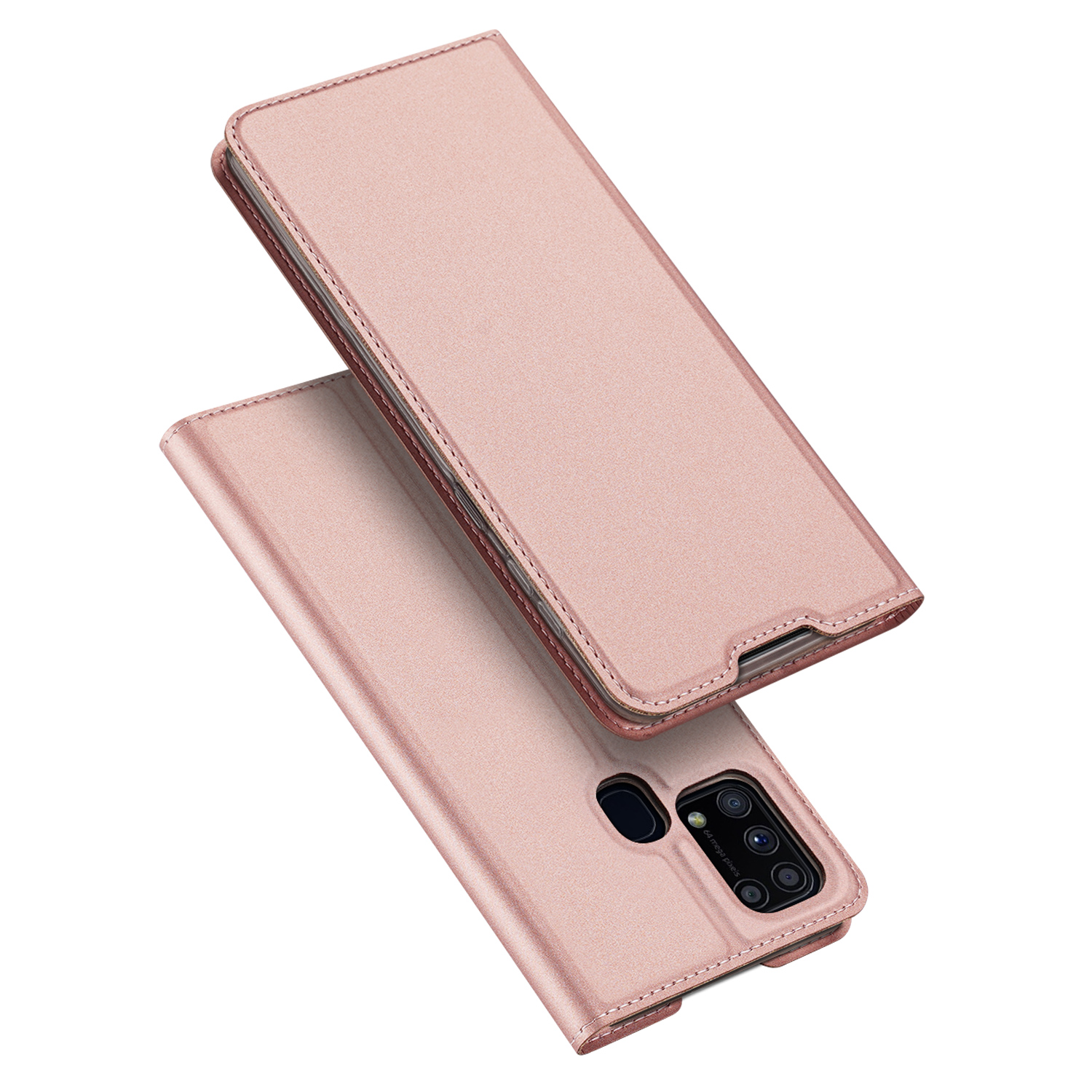 

DUX DUCIS Skin Pro Series Card Slot PU Leather Phone Case for Samsung Galaxy M31 - Rose Gold, Samsung Galaxy M31