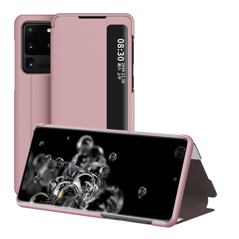 

Просмотр Окна Flip Кожаный Чехол Для Samsung Galaxy S20 Ultra - Розовое Золото, Galaxy S20 Ultra