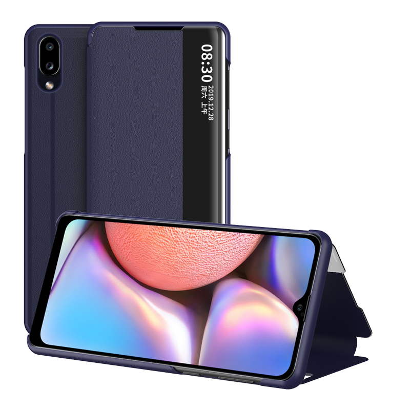 

View Window Flip Leather Stand Protective Case for Samsung Galaxy A10s - Blue, Galaxy A10s