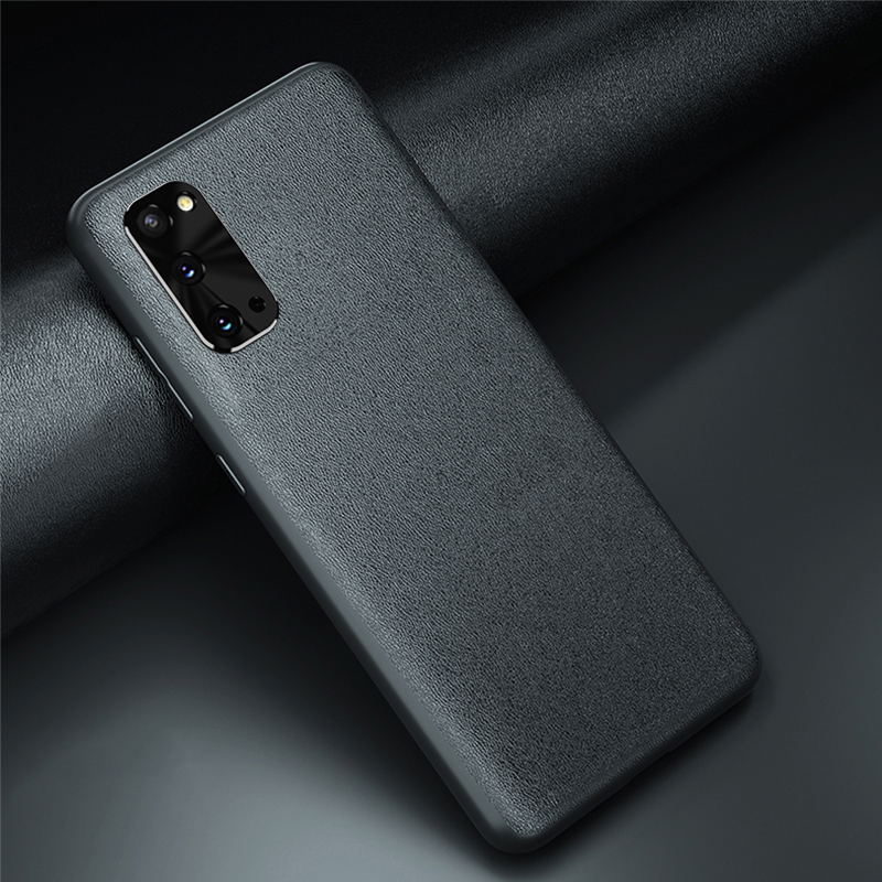 

Сплошной Цвет PU Кожи С Покрытием TPU Для Samsung Galaxy S20 - Чернить, Galaxy S20