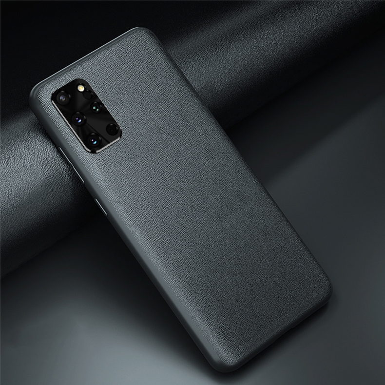 

Solid Color PU Leather Coated Soft TPU Case for Samsung Galaxy S20 Plus - Black, Galaxy S20 Plus