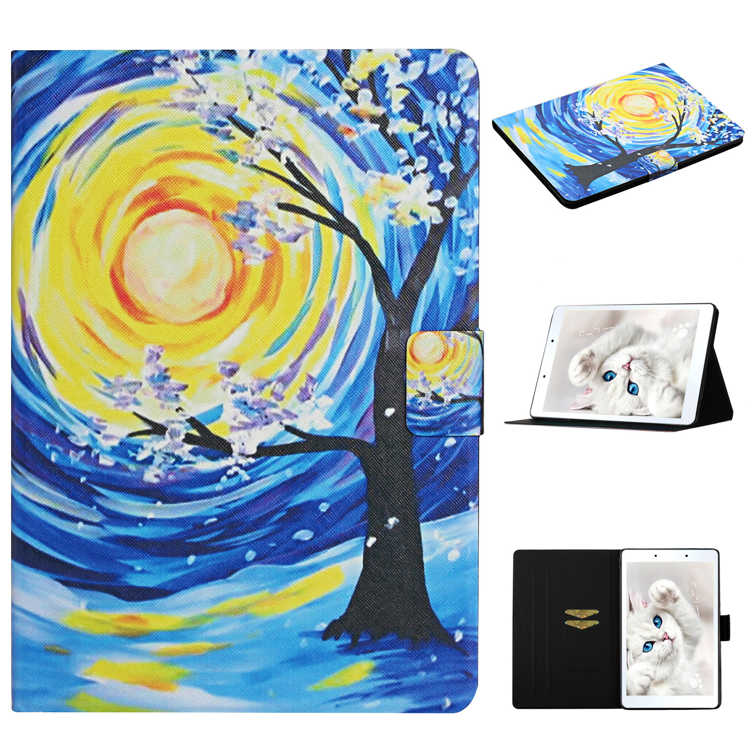 

PU Leather Wallet Tablet Case for Samsung Galaxy Tab A 8.0 Wi-Fi (2019) SM-T290/Tab A 8.0 LTE (2019) - Yellow, Galaxy Tab A 8.0 Wi-Fi (2019) T290