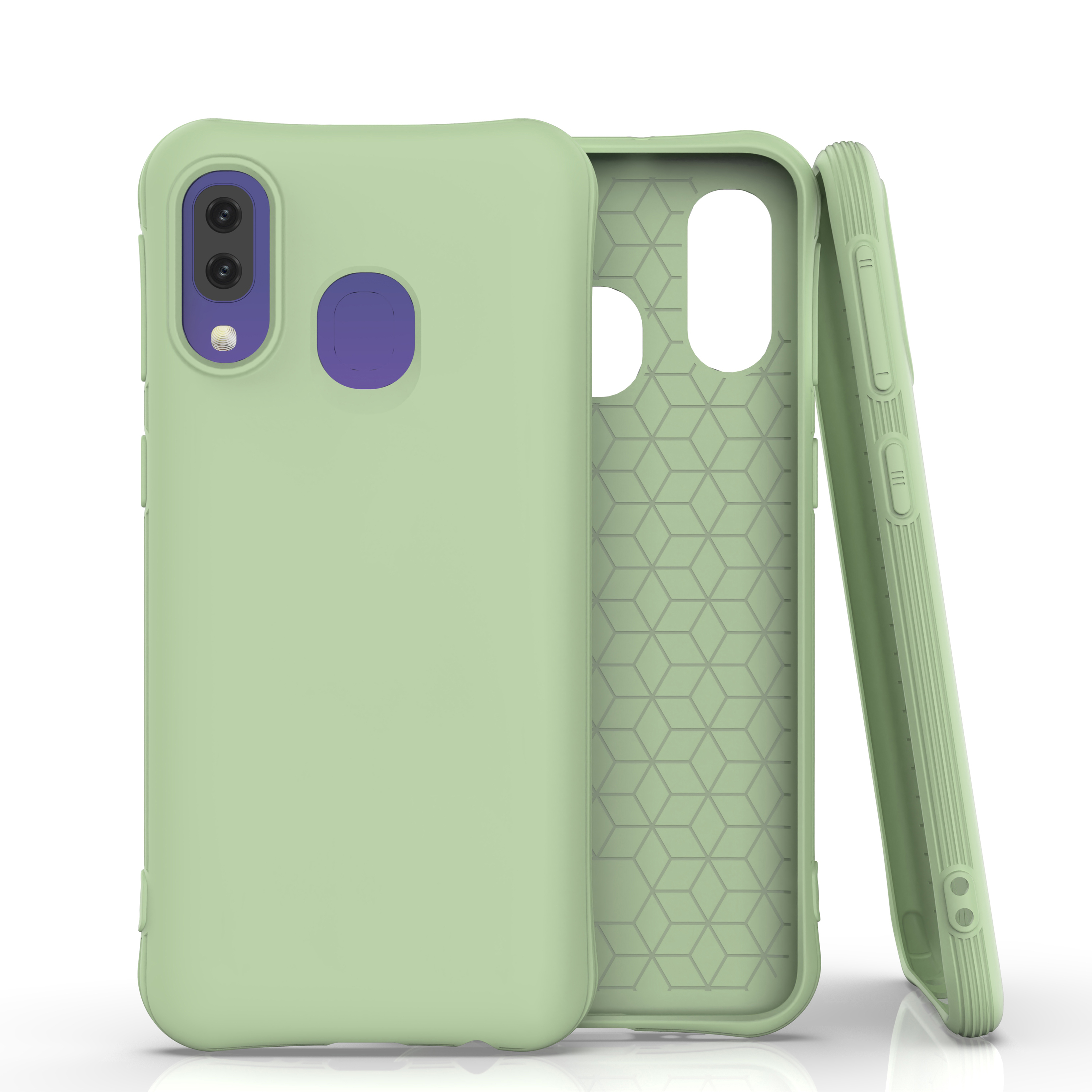 

Matte TPU Mobile Phone Back Cover for Samsung Galaxy A40 - Light Green, Galaxy A40