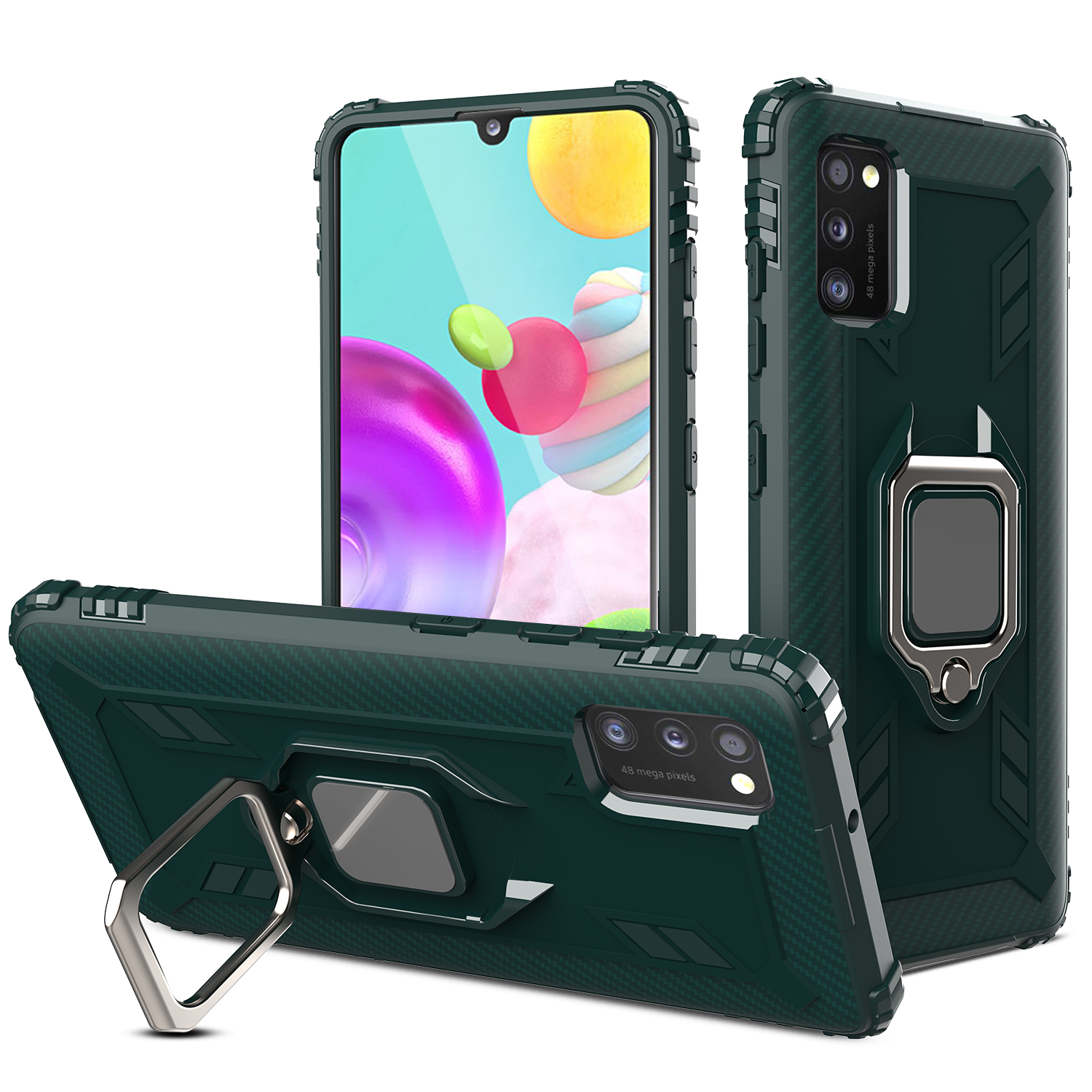

Корпус Телефона TPU TPU с Магнитным Листом Для Samsung Galaxy A41 (европейская Версия) - Зеленый, Galaxy A41 (Global Version)