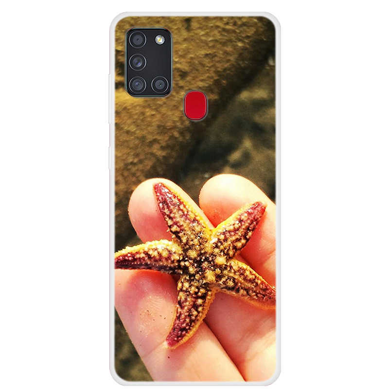 

Pattern Printing Soft TPU Back Case Covering for Samsung Galaxy A21s - Starfish, Galaxy A21s
