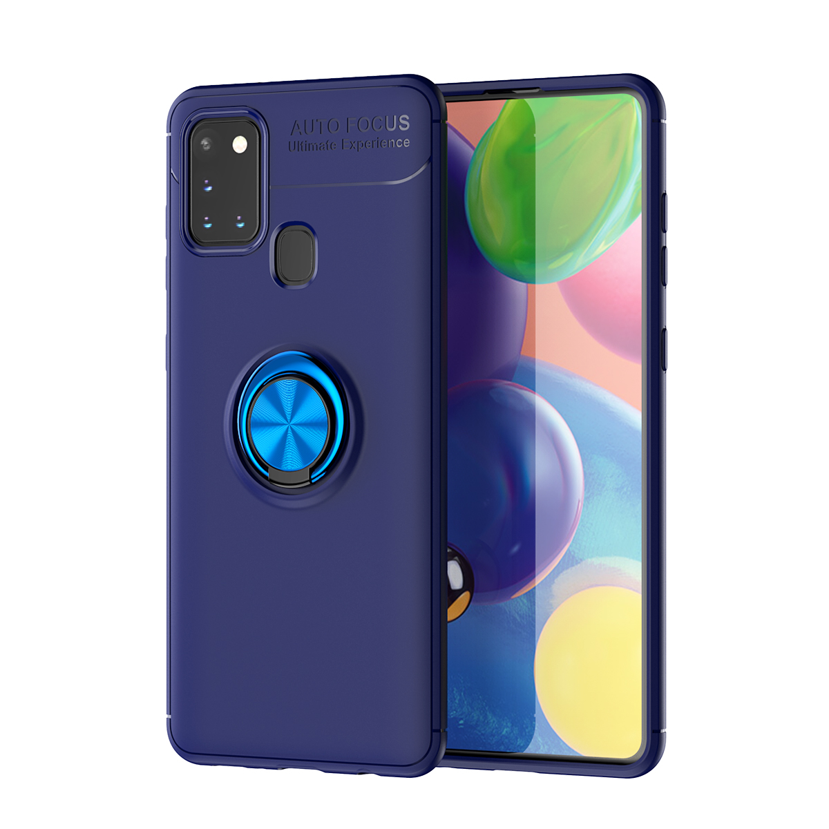 

Protective Kickstand TPU Shell Case with Metal Sheet for Samsung Galaxy A21s - Blue, Galaxy A21s